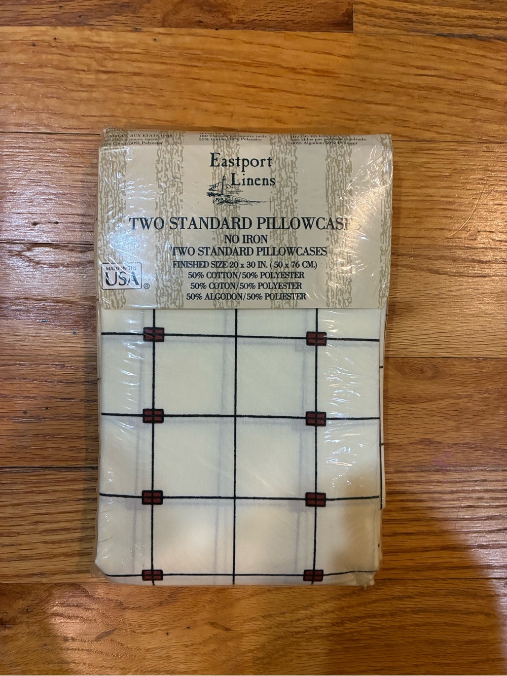 NWT Eastport Linens Two Standard Pillowcases